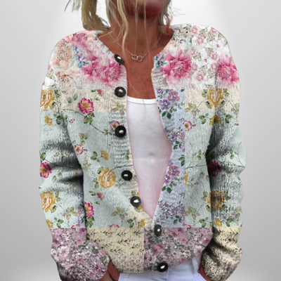 Elin™ | Blommönstrad Kofta