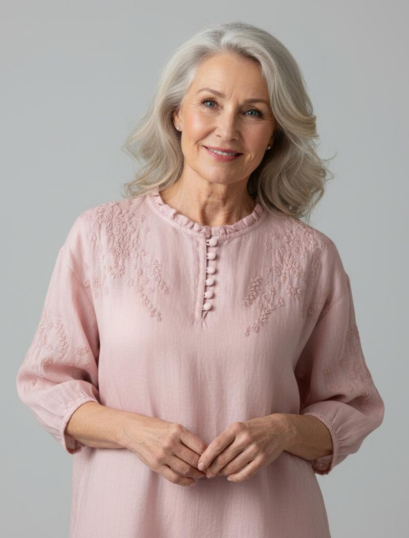 Elva™ | Elegant Blus med Knappframkan