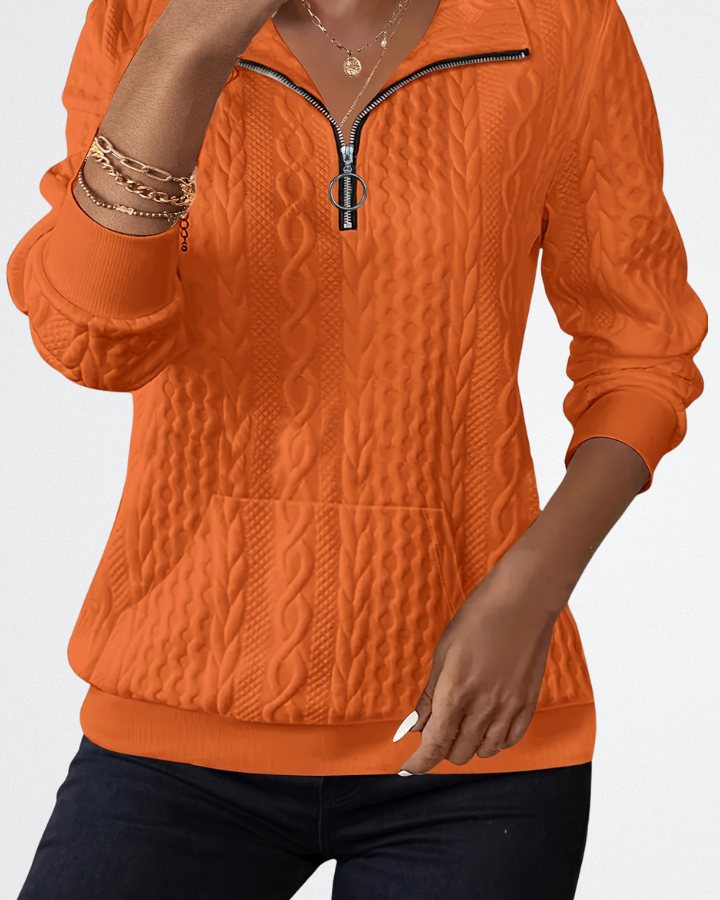 Elva™ | Mjuk Stickad Zip-tröja