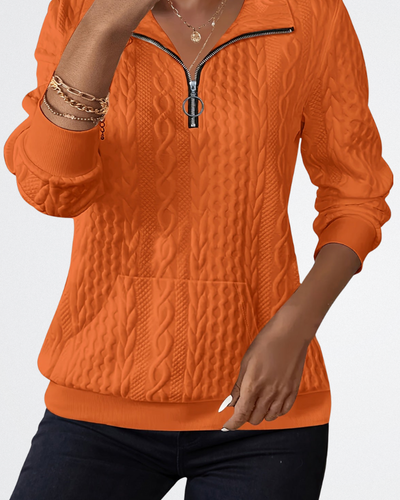 Elva™ | Mjuk Stickad Zip-tröja