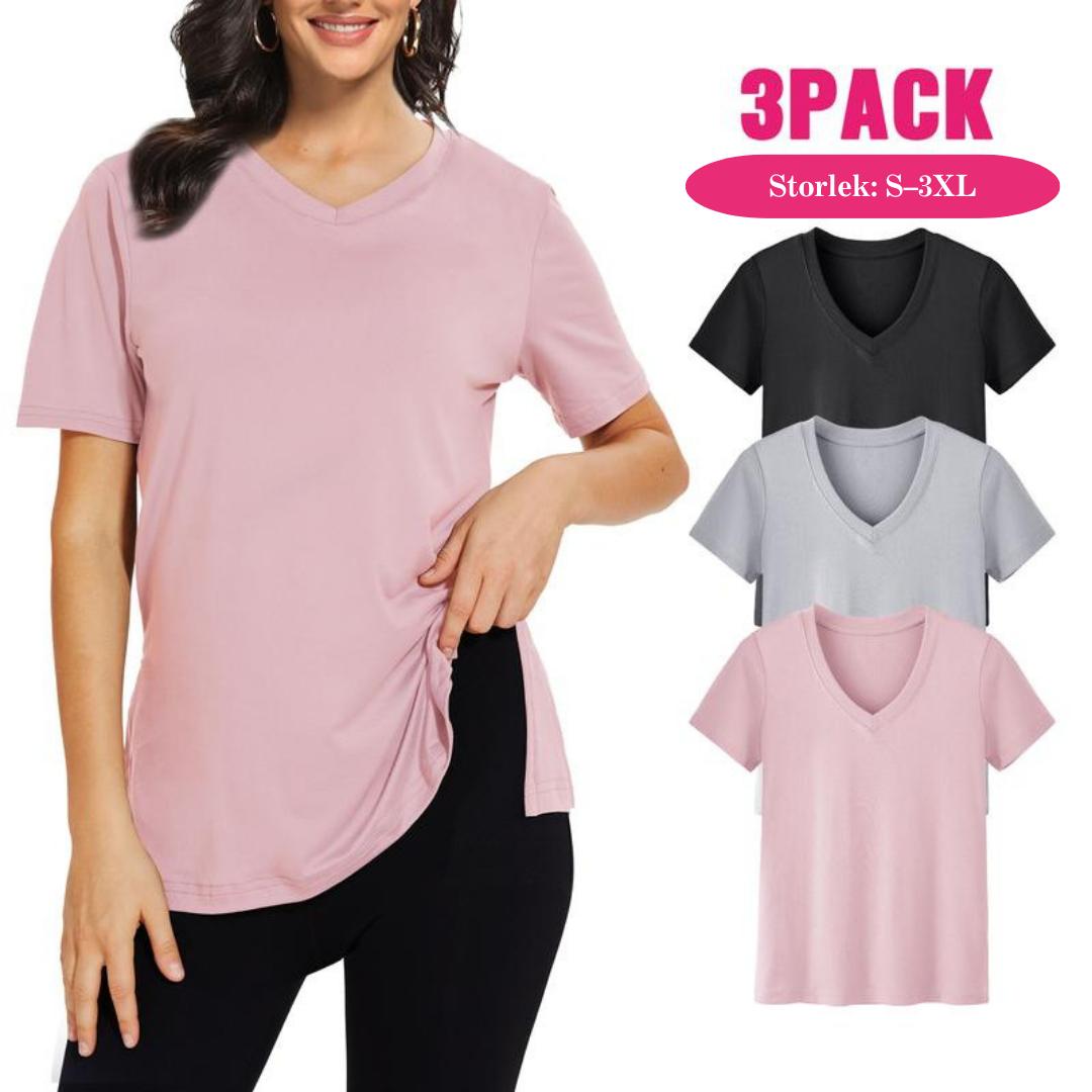 Elva™ | Avslappnad T-shirt med Lös Passform (3-pack)