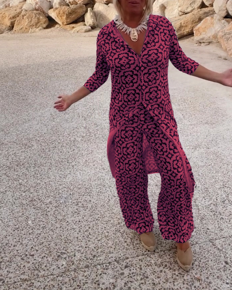 Elva™ | Vintageinspirerad Ensemble med Revers och Knappar