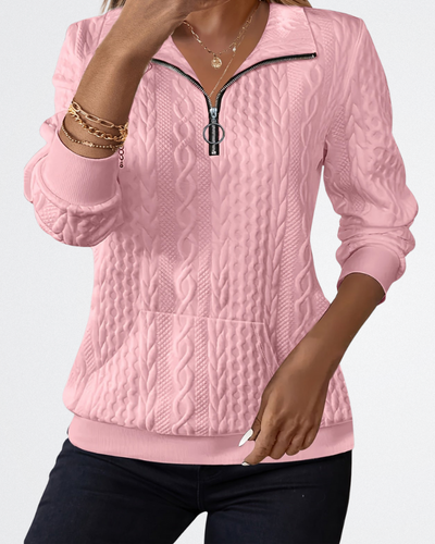 Elva™ | Mjuk Stickad Zip-tröja