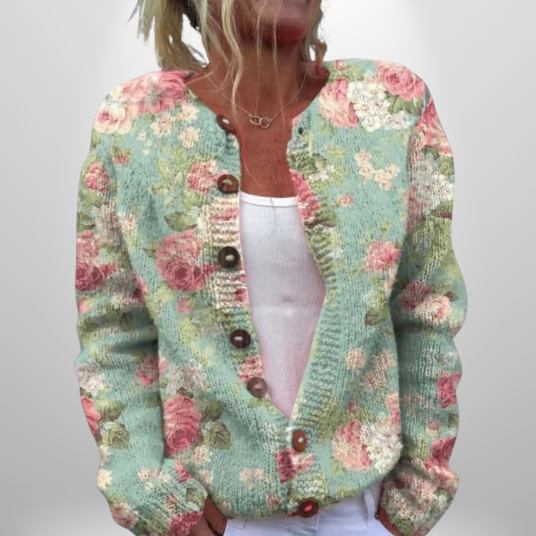 Ebba™ | Blommönstrad Kofta