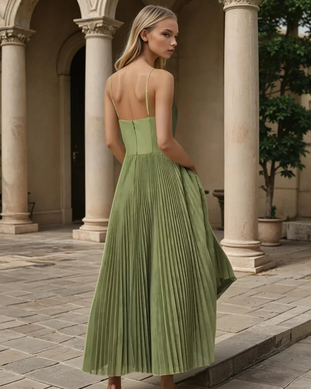 Elva™ | Modern Elegant Klänning med Öppen Rygg