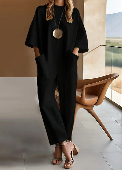 Elva™ | Elegant Kortärmad Byxdress