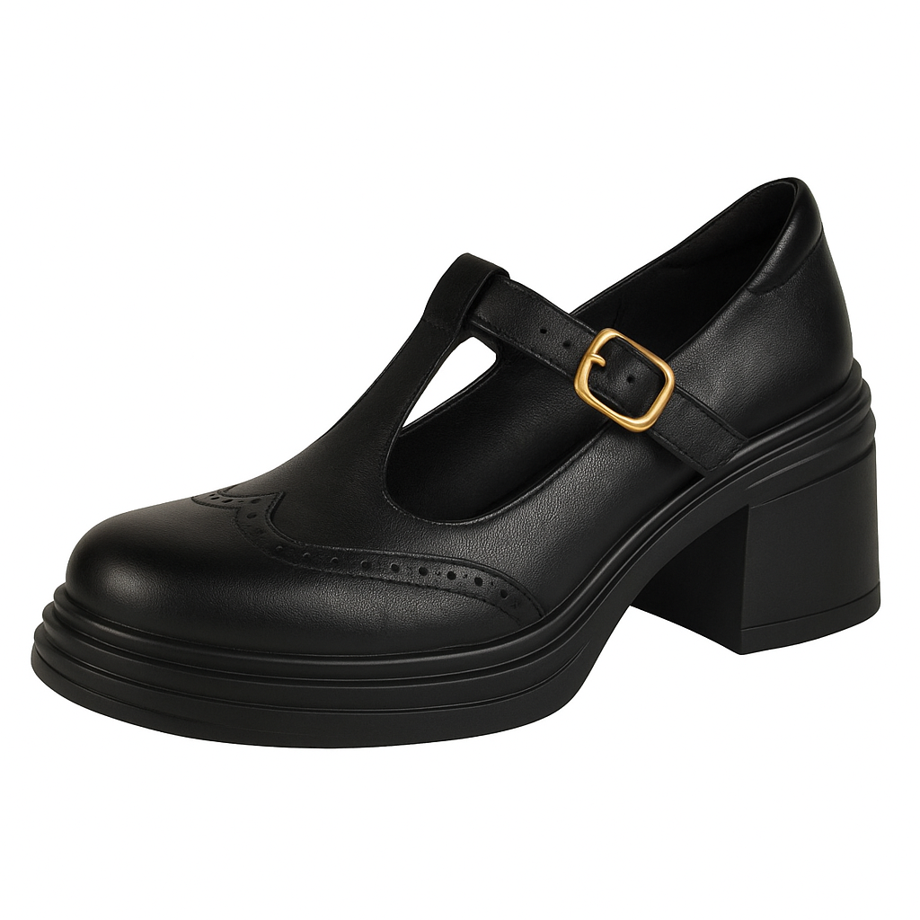 Elva™ | Klassiska Mary Janes i Läder