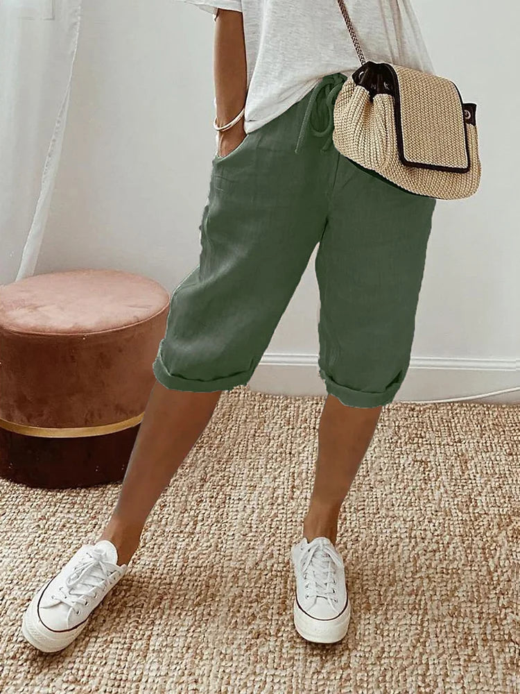 Elva™ | Lätta Shorts i Bomull-Linne