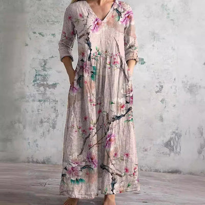Aisling™ - Elegant Sommarklänning i Hög Kvalitet med Blommigt Mönster