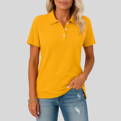 Émilie™ – Andningsbar Pikétröja med Elegant Look