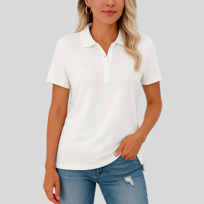 Émilie™ – Andningsbar Pikétröja med Elegant Look