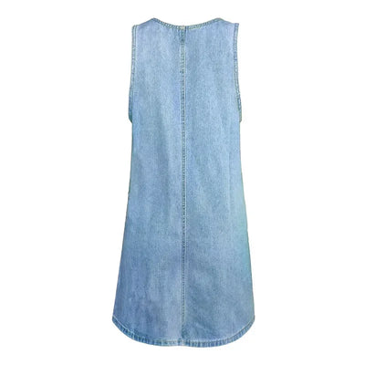 Elva™ | Praktisk och Lätt Denim Sommarklänning
