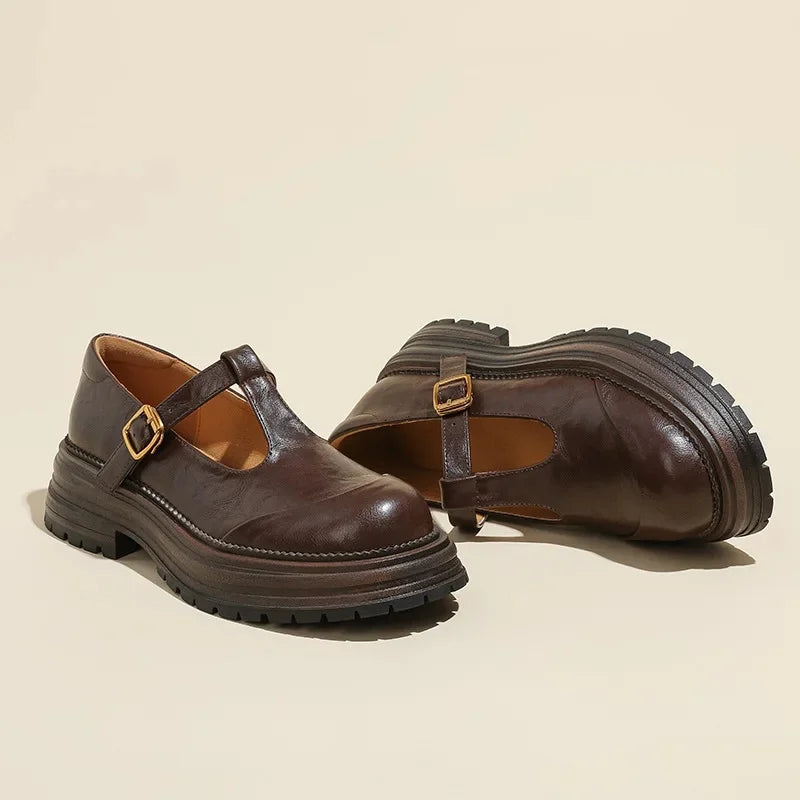 Mary Janes - Elegant Skor i Läder