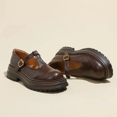 Mary Janes - Elegant Skor i Läder