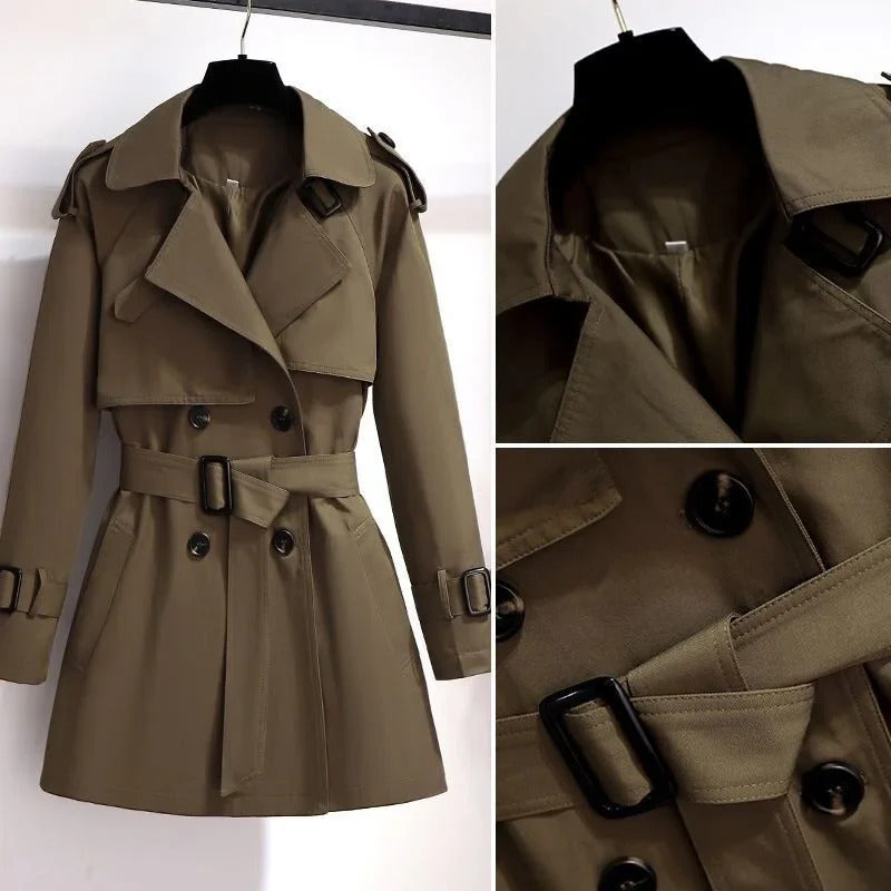 Elva™ | Kort och Chic Trenchcoat för Damer