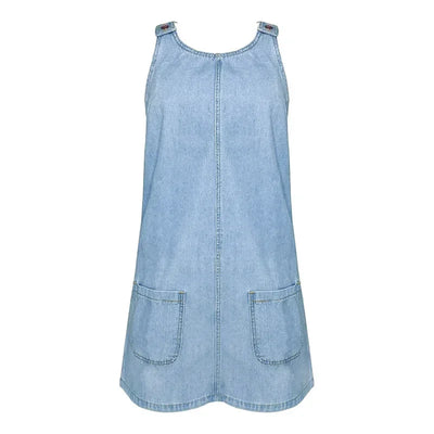Elva™ | Praktisk och Lätt Denim Sommarklänning