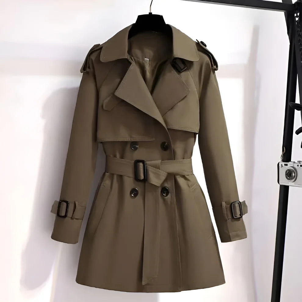 Elva™ | Kort och Chic Trenchcoat för Damer