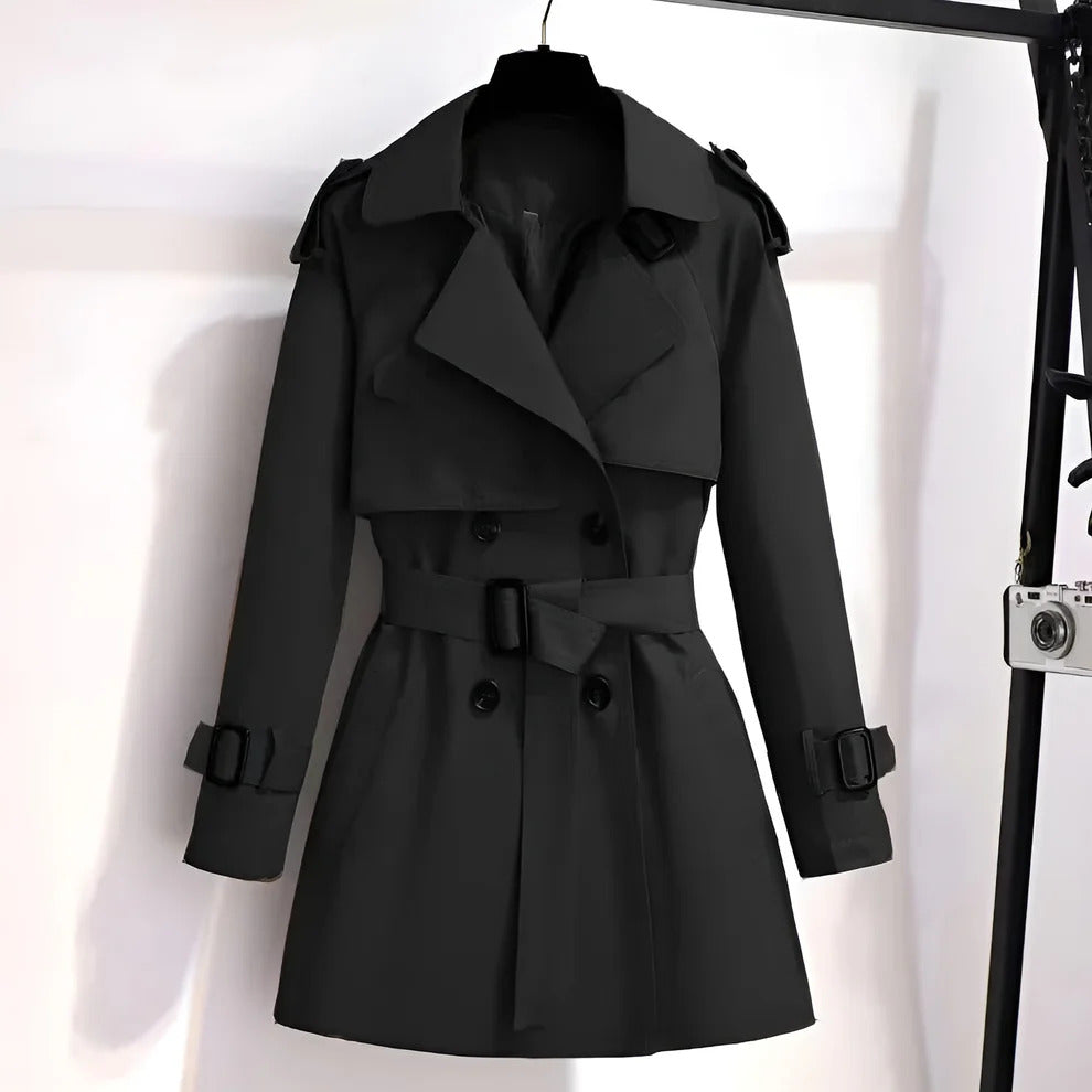 Elva™ | Kort och Chic Trenchcoat för Damer