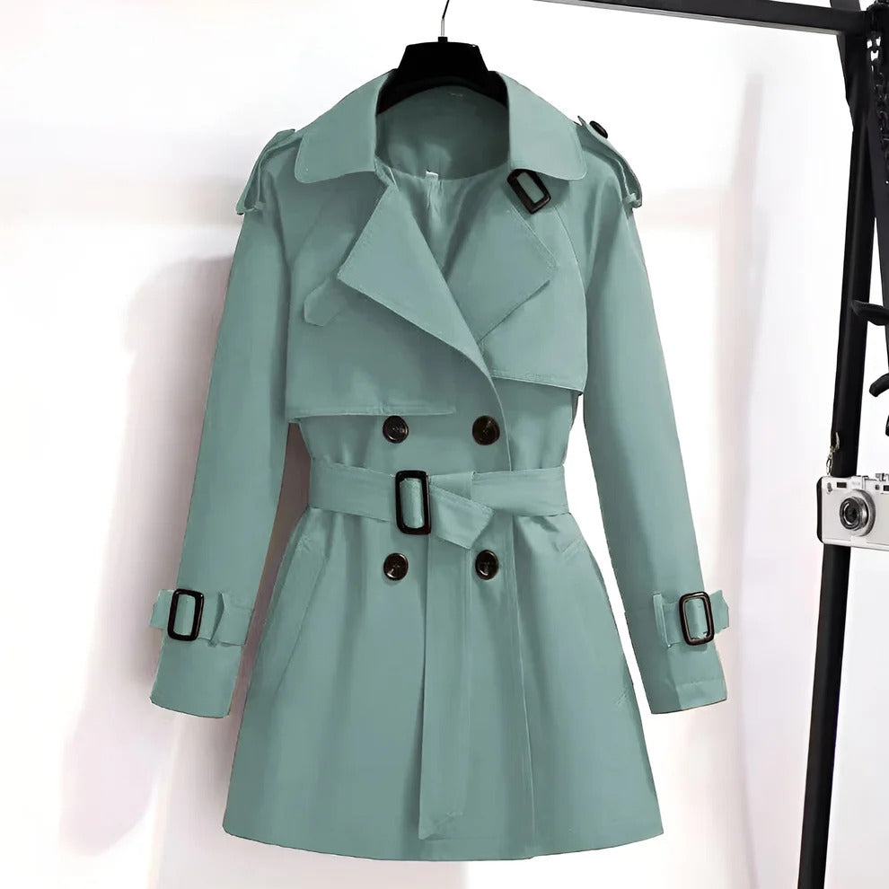 Elva™ | Kort och Chic Trenchcoat för Damer