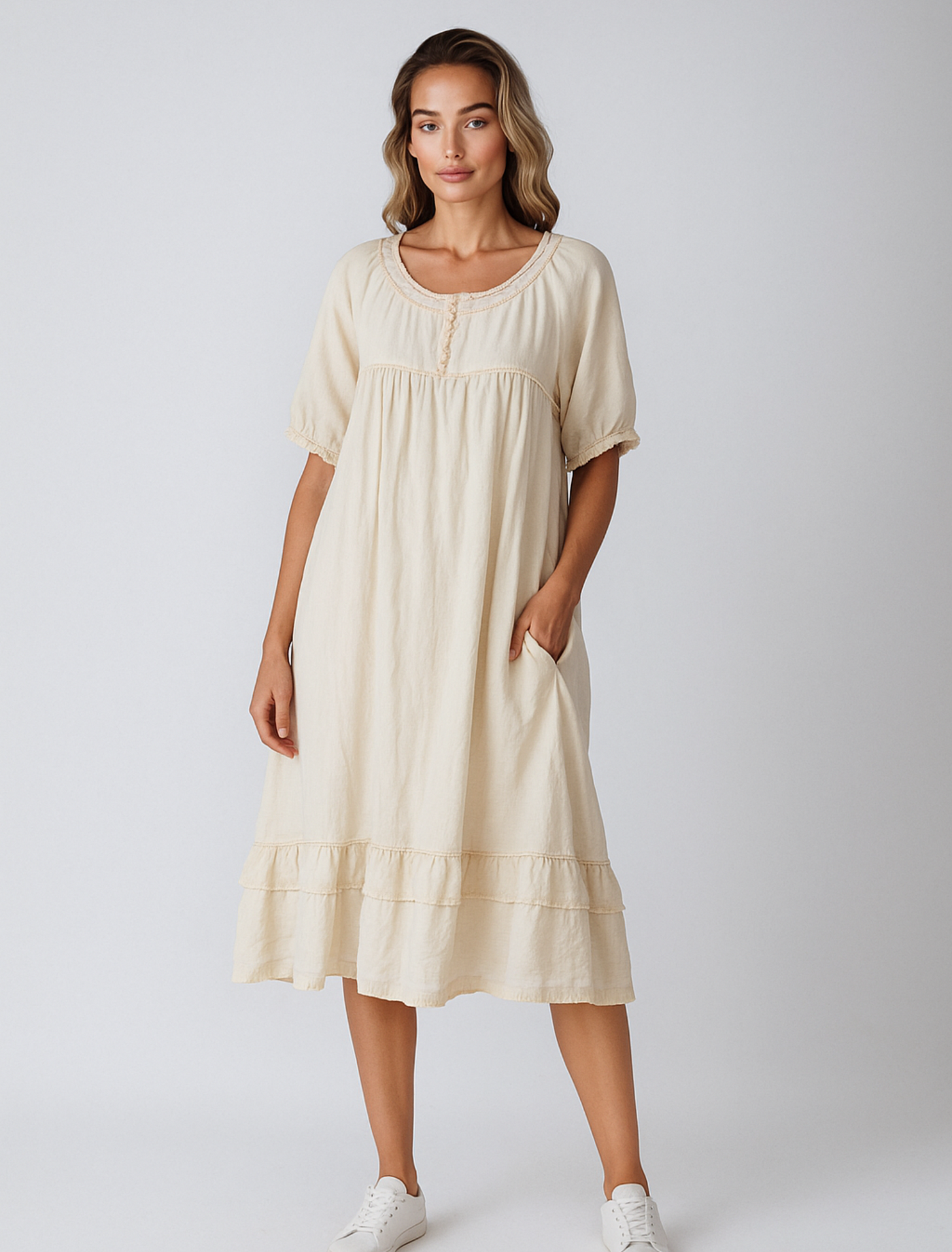 Liliane™ – Linnéklänning med Enkel Elegans
