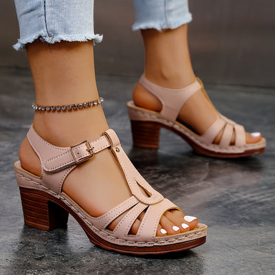 Alessia™ – Damers Moderiktiga Ortopediska Sandaler Med Bekväm Tjock Platå