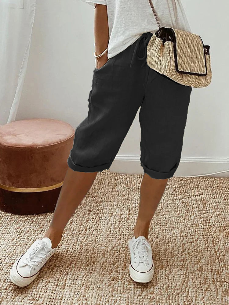 Elva™ | Lätta Shorts i Bomull-Linne