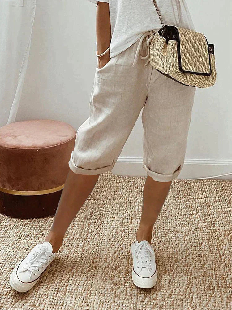 Elva™ | Lätta Shorts i Bomull-Linne
