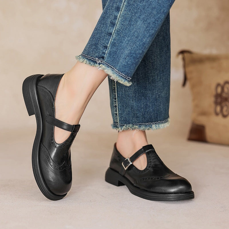 Elva™ | Eleganta Mary Janes i Läder