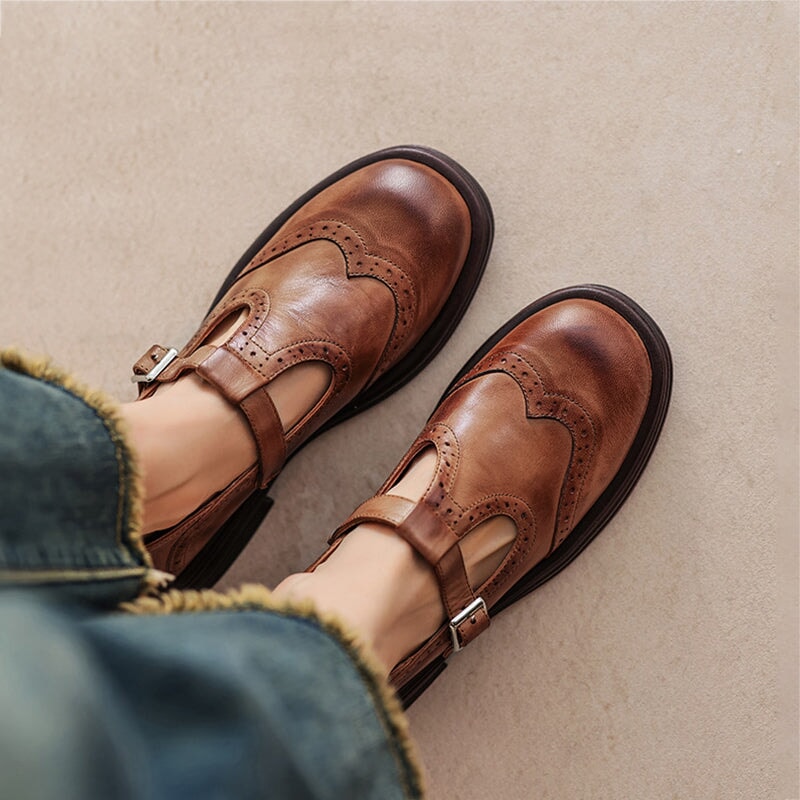 Elva™ | Eleganta Mary Janes i Läder