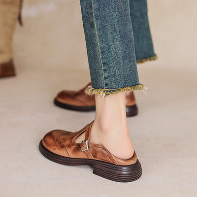 Elva™ | Eleganta Mary Janes i Läder