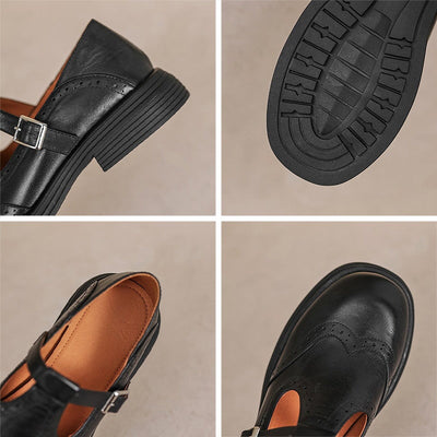 Elva™ | Eleganta Mary Janes i Läder