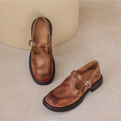Elva™ | Eleganta Mary Janes i Läder