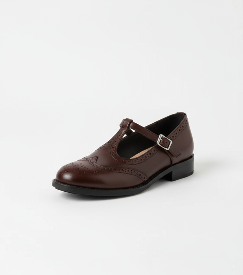 Elva™ | Sofistikerade Mary Janes i Läder