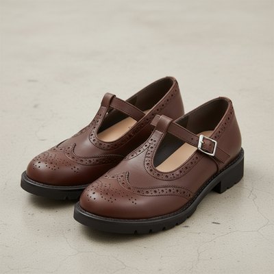 Elva™ | Sofistikerade Mary Janes i Läder