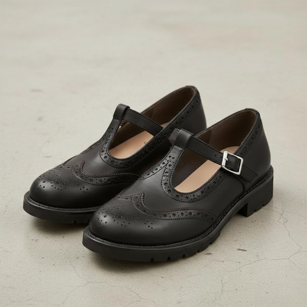 Elva™ | Sofistikerade Mary Janes i Läder